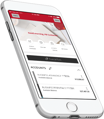 iPhone with Ariston Credit Union bill pay on the screen